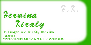 hermina kiraly business card