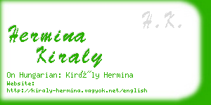hermina kiraly business card
